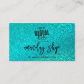 Benutzerdefinierter QR-Code Logo Social Media Glit Visitenkarte (Vorderseite)