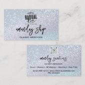 Benutzerdefinierter QR-Code Logo Social Media Glit Visitenkarte (Vorne/Hinten)