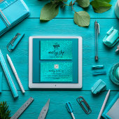 Benutzerdefinierter QR-Code Logo Social Media Glit Visitenkarte