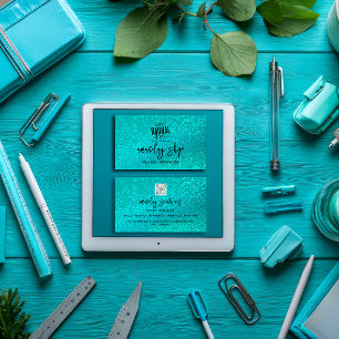 Benutzerdefinierter QR-Code Logo Social Media Glit Visitenkarte