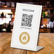 Benutzerdefinierter QR-Code Logo Text Modernes Ges