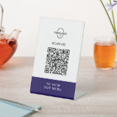 Benutzerdefinierter QR-Code-Menüstand | Kontaktlos Sockelschild (In SItu)