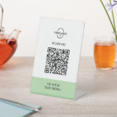 Benutzerdefinierter QR-Code-Menüstand | Kontaktlos Sockelschild (In SItu)