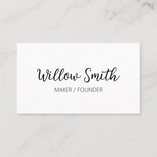 Benutzerdefinierter QR-Code Minimalistisch klein Visitenkarte (Rückseite)