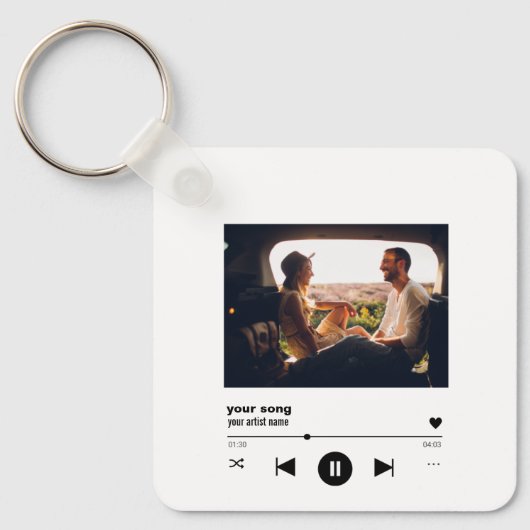 Benutzerdefinierter QR-Code mit Bild Personalisier Schlüsselanhänger (Vorderseite)