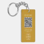 Benutzerdefinierter QR-Code mit Firmenlogo Modern Schlüsselanhänger (Vorderseite links)