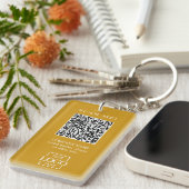 Benutzerdefinierter QR-Code mit Firmenlogo Modern Schlüsselanhänger (Vorderseite rechts)