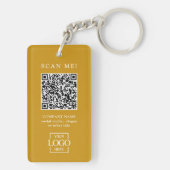 Benutzerdefinierter QR-Code mit Firmenlogo Modern Schlüsselanhänger (Rückseite)