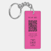 Benutzerdefinierter QR-Code mit Firmenlogo modern Schlüsselanhänger (Vorderseite links)