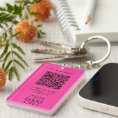Benutzerdefinierter QR-Code mit Firmenlogo modern Schlüsselanhänger (Vorderseite rechts)