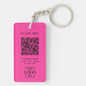 Benutzerdefinierter QR-Code mit Firmenlogo modern Schlüsselanhänger (Rückseite)
