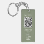 Benutzerdefinierter QR-Code mit Firmenlogo modern Schlüsselanhänger (Vorderseite links)