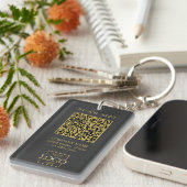 Benutzerdefinierter QR-Code mit Firmenlogo modern Schlüsselanhänger (Vorderseite rechts)