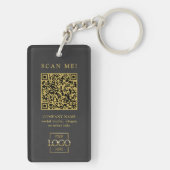 Benutzerdefinierter QR-Code mit Firmenlogo modern Schlüsselanhänger (Rückseite)
