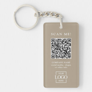 Benutzerdefinierter QR-Code mit Firmenlogo modern Schlüsselanhänger