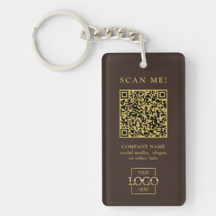 Benutzerdefinierter QR-Code mit Firmenlogo modern Schlüsselanhänger