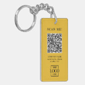 Benutzerdefinierter QR-Code mit Firmenlogo modern Schlüsselanhänger (Vorderseite links)