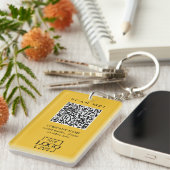 Benutzerdefinierter QR-Code mit Firmenlogo modern Schlüsselanhänger (Vorderseite rechts)