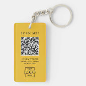 Benutzerdefinierter QR-Code mit Firmenlogo modern Schlüsselanhänger (Rückseite)