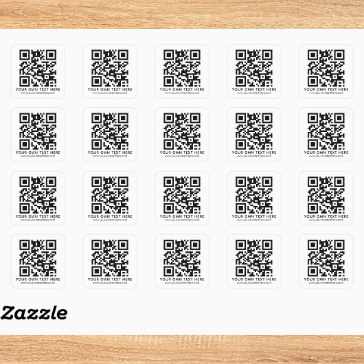 Benutzerdefinierter QR-Code mit Firmenlogo Quadratischer Aufkleber