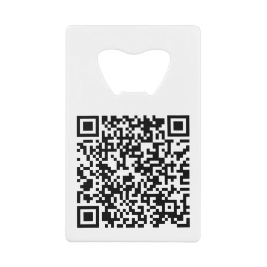 Benutzerdefinierter QR-Code mit Geschäftszeiten Geldbeutel Flaschenöffner (Vorderseite)