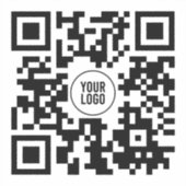 Benutzerdefinierter QR-Code mit Logo-Business-Squa Aufkleber (Vorderseite)