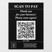 Benutzerdefinierter QR-Code Mobile Pay Hier Logo s Fensteraufkleber (Blatt)