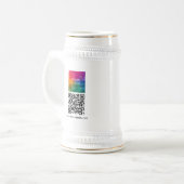 Benutzerdefinierter QR-Code Modern Elegant Hochlad Bierglas (Vorderseite Links)