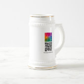 Benutzerdefinierter QR-Code Modern Elegant Hochlad Bierglas (VorderseiteRechts)