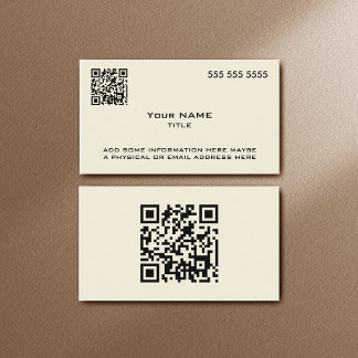 Benutzerdefinierter QR-Code Moderner Knochen Visitenkarte