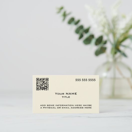 Benutzerdefinierter QR-Code Moderner Knochen Visitenkarte (Stehend Vorderseite)