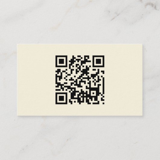 Benutzerdefinierter QR-Code Moderner Knochen Visitenkarte (Rückseite)