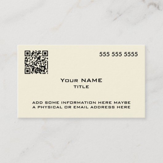 Benutzerdefinierter QR-Code Moderner Knochen Visitenkarte (Vorderseite)