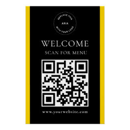 Benutzerdefinierter QR-Code Modernes Business Poster