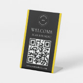 Benutzerdefinierter QR-Code Modernes Business Sockelschild (Vorderseite)