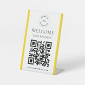 Benutzerdefinierter QR-Code Modernes Business Sockelschild (Vorderseite)