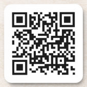 Benutzerdefinierter QR-Code Modernes, einfaches Te Getränkeuntersetzer (Vorderseite)
