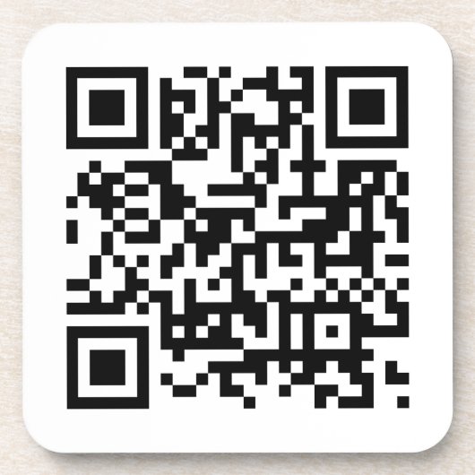 Benutzerdefinierter QR-Code Modernes, einfaches Te Getränkeuntersetzer (Vorderseite)