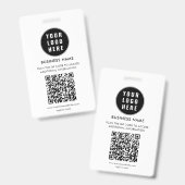 Benutzerdefinierter QR-Code Modernes Geschäftslogo Ausweis (Vorder- & Rückseite)