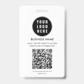 Benutzerdefinierter QR-Code Modernes Geschäftslogo Ausweis (Rückseite)