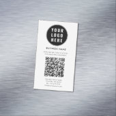 Benutzerdefinierter QR-Code Modernes Logo Minimali Magnetische Visitenkarte (Beispiel)