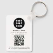 Benutzerdefinierter QR-Code Modernes Logo Minimali Schlüsselanhänger (Rückseite)