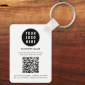 Benutzerdefinierter QR-Code Modernes Logo Minimali Schlüsselanhänger (Rückseite)