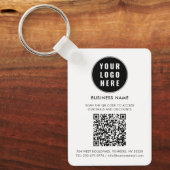 Benutzerdefinierter QR-Code Modernes Logo Minimali Schlüsselanhänger (Vorderseite)