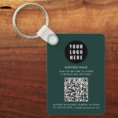 Benutzerdefinierter QR-Code Modernes Logo Minimali Schlüsselanhänger (Vorderseite)