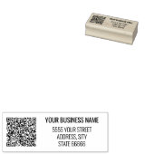Benutzerdefinierter QR-Code Name Rücksendeadresse Gummistempel (Stempel)