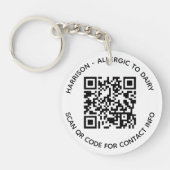 Benutzerdefinierter QR-Code Name Text Kontaktinfor Schlüsselanhänger (Vorderseite)