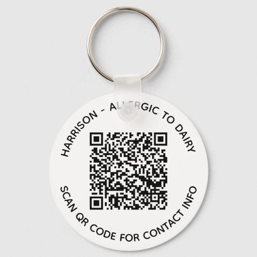 Benutzerdefinierter QR-Code Name Text Kontaktinfor Schlüsselanhänger (Rückseite)