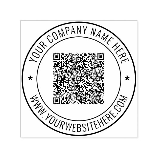 Benutzerdefinierter QR-Code Name Website Briefmark Permastempel (Design)