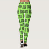 Benutzerdefinierter QR-Code Neon grüne Leggings od (Rückseite)